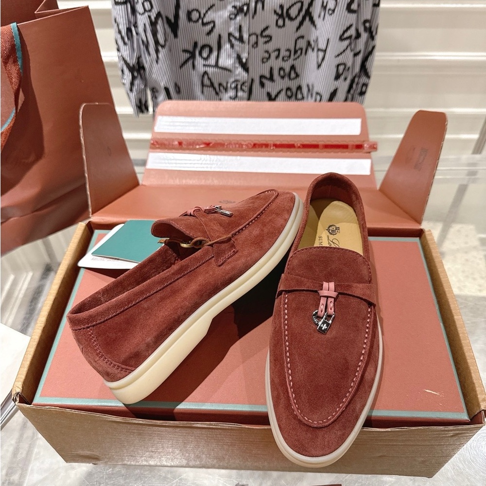 New Loro Piana Brown Suede Loafers 🎀 - Picture 8 of 9